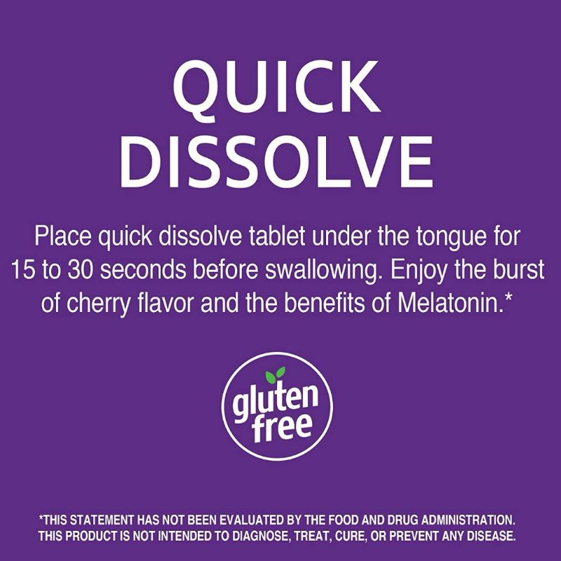 Low Cost PH | 21st Century, Quick Dissolve Melatonin, Cherry Flavor Sleep Aid For Adult.