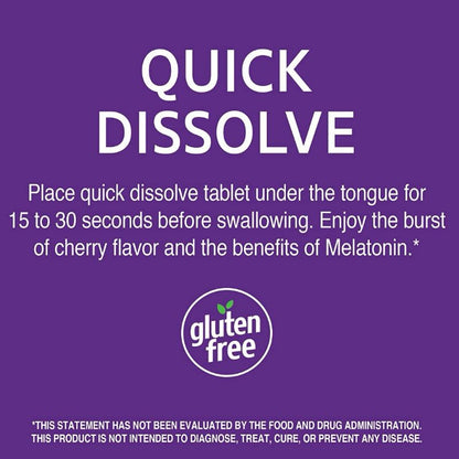 Low Cost PH | 21st Century, Quick Dissolve Melatonin, Cherry Flavor Sleep Aid For Adult.