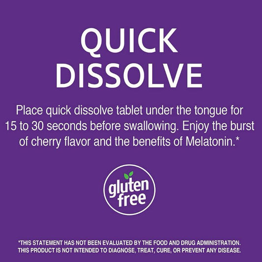 Low Cost PH | 21st Century, Quick Dissolve Melatonin, Cherry Flavor Sleep Aid For Adult.