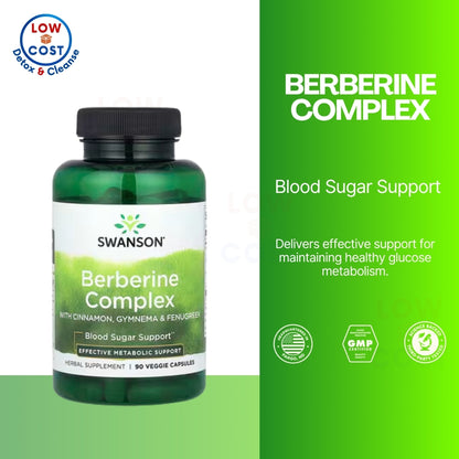 LowCostPH | Swanson, Berberine Complex, 90 Veggie Capsules, Blood Sugar Support