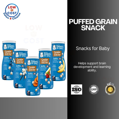 Little Sunshine | Gerbers Puffs, Puffed Grain Snack, 8+ Months,, 1.48 oz (42 g) Baby Snacks