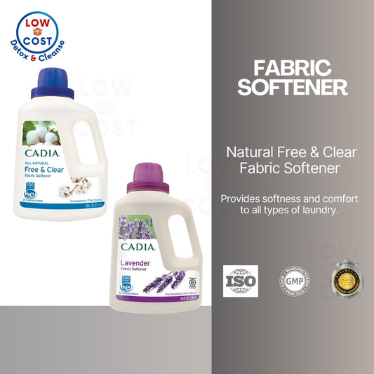 Grocer Farmer | Cadia All Natural Free & Clear Fabric Softener 1.47L, Lavender Fabric Softener 1.5L