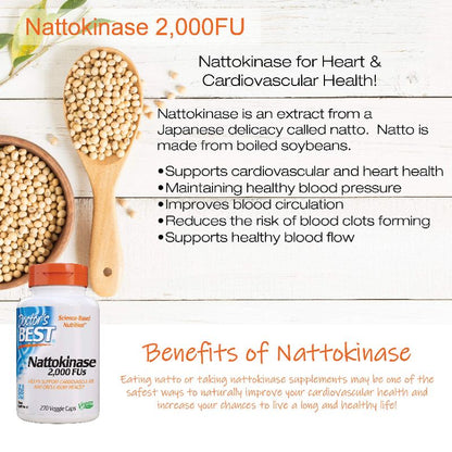 LowCostPH | Doctors Best, Nattokinase, 2,000 FUs, Natto-Serra, Serrapeptase Dietary Supplements.