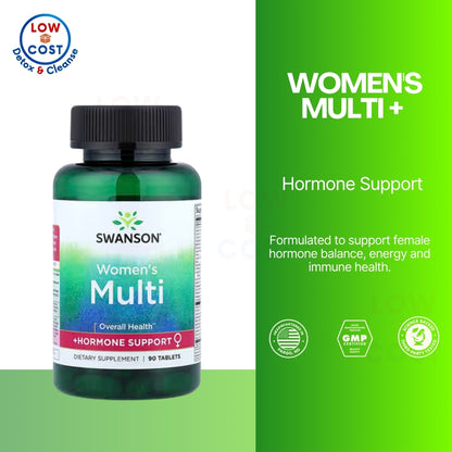 LowCostPH | Swanson, Women's Multi + Hormone Support, 90 Tablets Overall Health