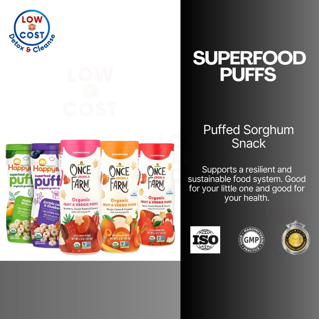 Little Sunshine | Happy Baby, Superfood Puffs Once Upon A Farm, Organic Fruit & Veggie Puffs,