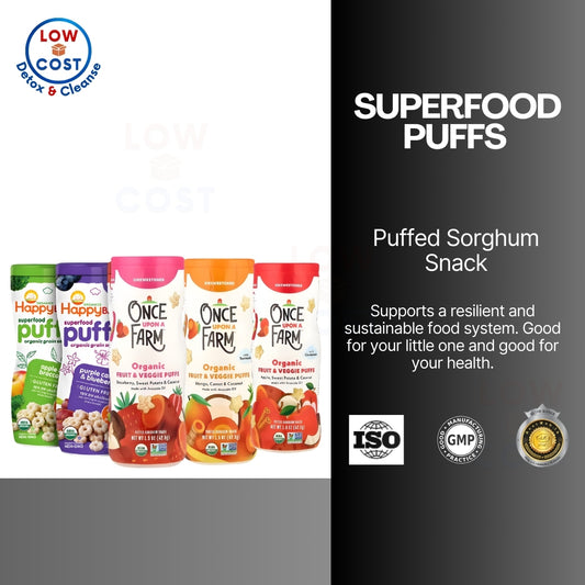 Little Sunshine | Happy Baby, Superfood Puffs Once Upon A Farm, Organic Fruit & Veggie Puffs,