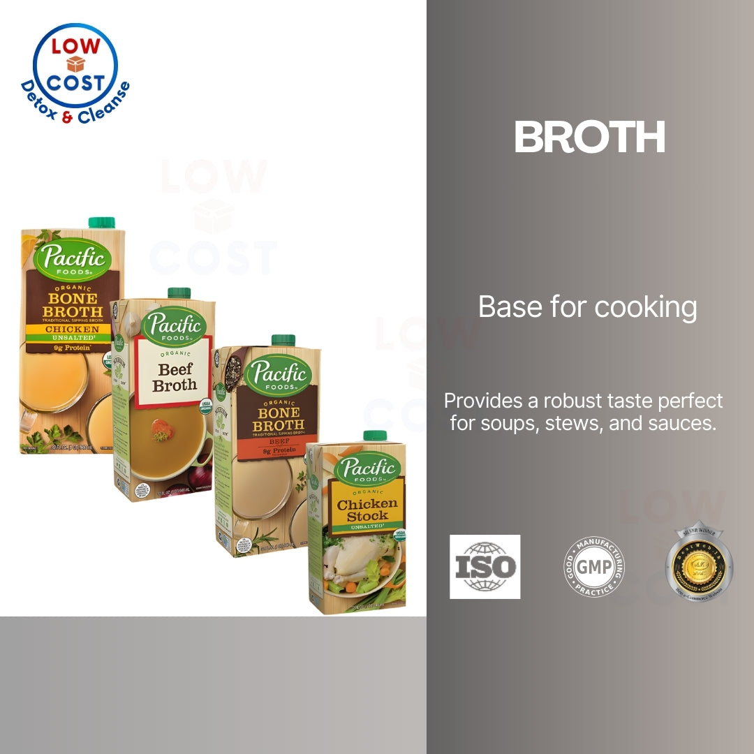 Grocer Farmer | Pacific Organic Beef, Free Range Chicken, Bone Broth Unsalted, Stock Unsalted 946ml
