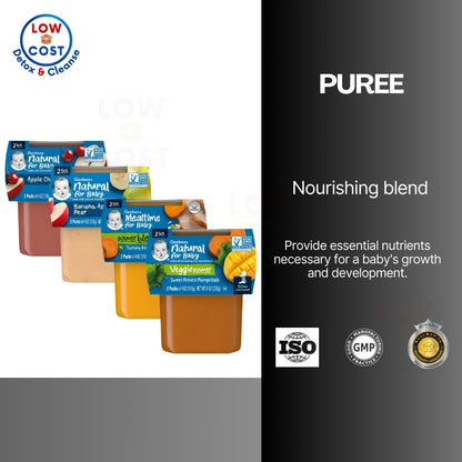 Little Sunshine | Gerber Puree, 2nd Food Baby, 2 Pack, 4 oz (113 g) Each Puree