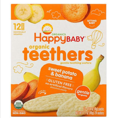 Low Cost Ph | HappyFamily Organics, Organic Teethers, Gentle Teething Wafers Dissolve Easily.
