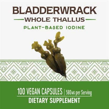LowCostPH | Nature's Way, Bladderwrack, 580 mg, 100 Vegan Capsules plant-based to supplements.