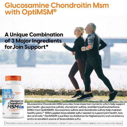 LowCostPh | Doctor's Best, Glucosamine Chondroitin MSM with OptiMSM, + Hyaluronic Acid, 150VegCaps