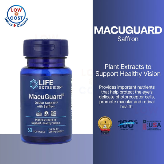 LowCostPH | Life Extension, MacuGuard, Ocular Support with Saffron ( Support Healthy Vision )