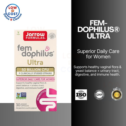 Low Cost PH | Women's Fem Dophilus, 30 Veggie Caps Vaginal/Urinary Tract Health For Women