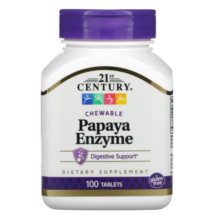 LowCostPH | 21st Century American Health Papaya Enzyme Tabs, Digestive Enzymes Supplement Capsules