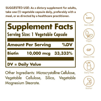 Low Cost PH | Solgar, Super High Potency Biotin, 10,000/5000/300 mcg, Vegetable Capsules