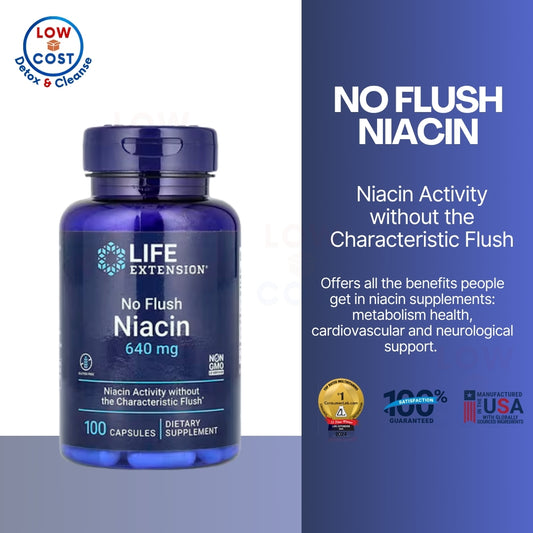 LowCostPH | Life Extension, No Flush Niacin ( Helps Maintain Cardiovascular, Neurological & Overall Health )