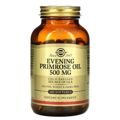 USA Onhand | Solgar, Evening Primrose Oil, 1,300 mg, 60 Softgels / 500 mg, 180 Softgels