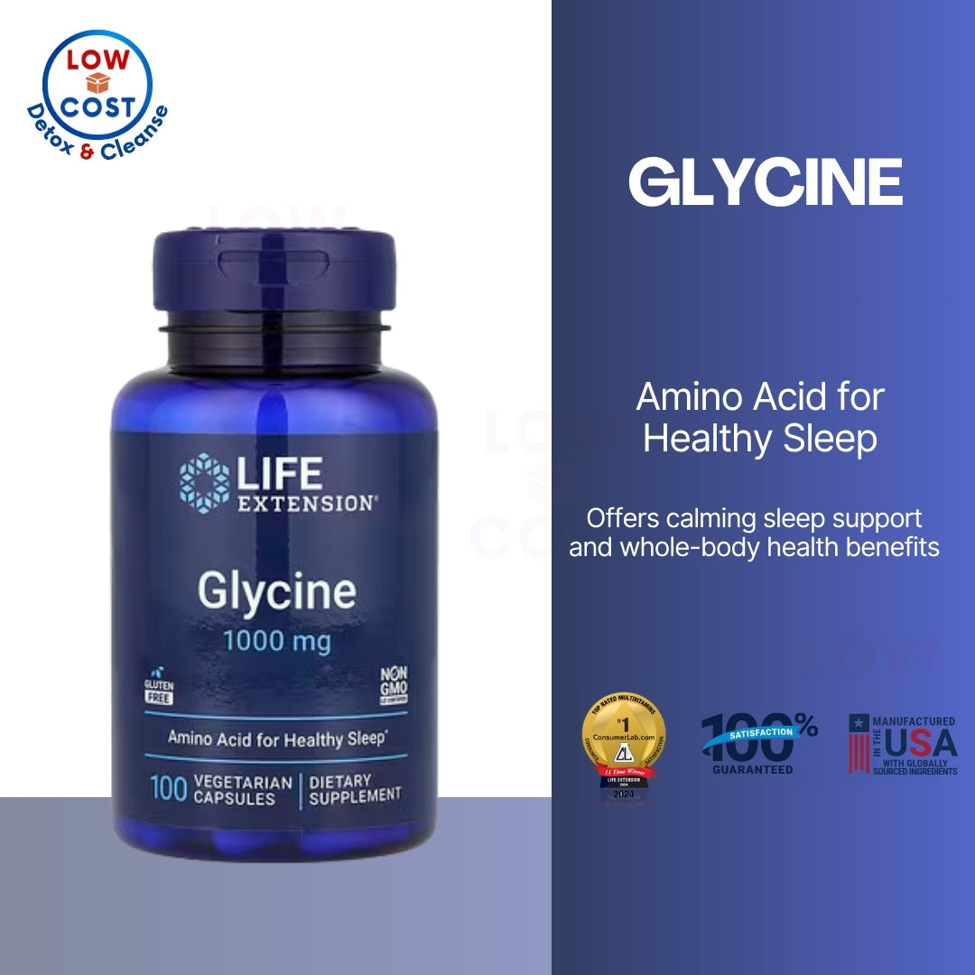 LowCostPH | Life Extension, Glycine ( Sleep Quality, Collagen Production, Detoxification & Antioxidant Defense )