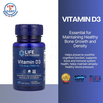 LowCostPH | Life Extension, Vitamin D3 ( Bone Health, Immune System Support, Brain & Cardiovascular Health )
