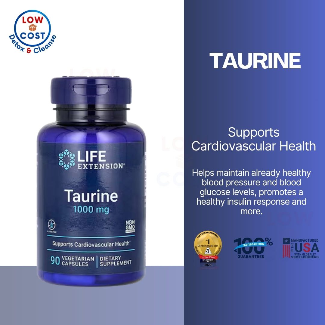 LowCostPH | Life Extension, Taurine ( Supports Cardiovascular Health & Cognitive Support )