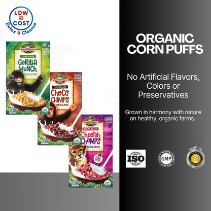 LowCostPH | Nature's Path Cereal, EnviroKidz, Organic Peanut Butter Puffs, Chocolate, Berry.