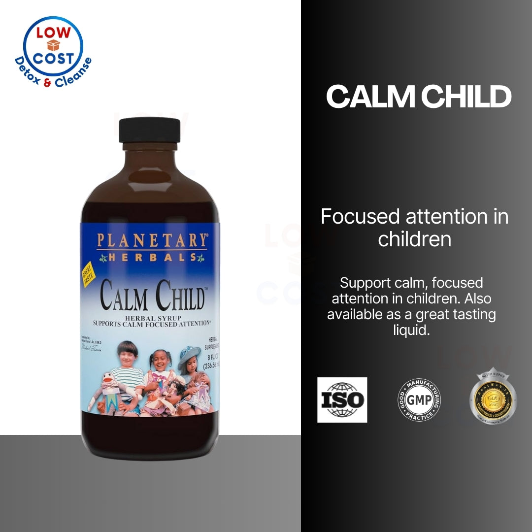 LowCostPH | Planetary Herbals, Calm Child, 440 mg, 150 Tablets/ Herbal Syrup, 4 fl oz (118.28 mL)