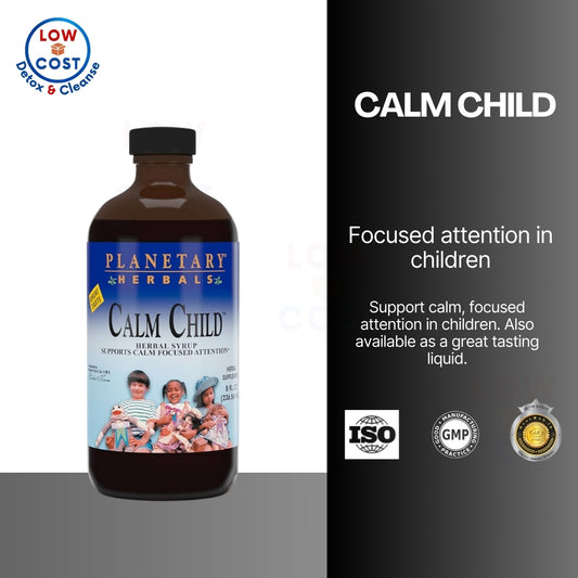 LowCostPH | Planetary Herbals, Calm Child, 440 mg, 150 Tablets/ Herbal Syrup, 4 fl oz (118.28 mL)