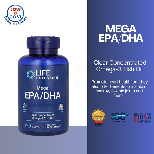 LowCostPH | Life Extension, Mega EPA/DHA ( Promotes Heart, Joint & Cognitive Health )