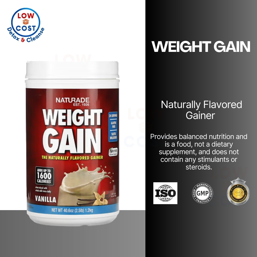 LowCostPH | Naturade, Weight Gain, Vanilla, 2.5 lbs (40.6 oz) support meal plan tastes delicious