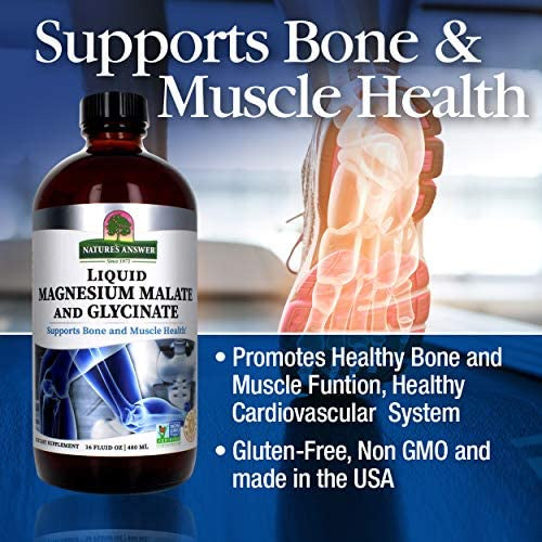 LowCost PH| Nature's Answer, Liquid Magnesium Malate and Glycinate, 16 fl oz (480 ml) Support Health