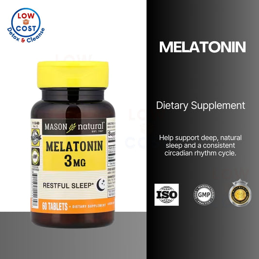 LowCost PH| Mason Natural, Melatonin, 3 mg, 5mg and Sleep Relax for Non-Habit Sleep Suppor