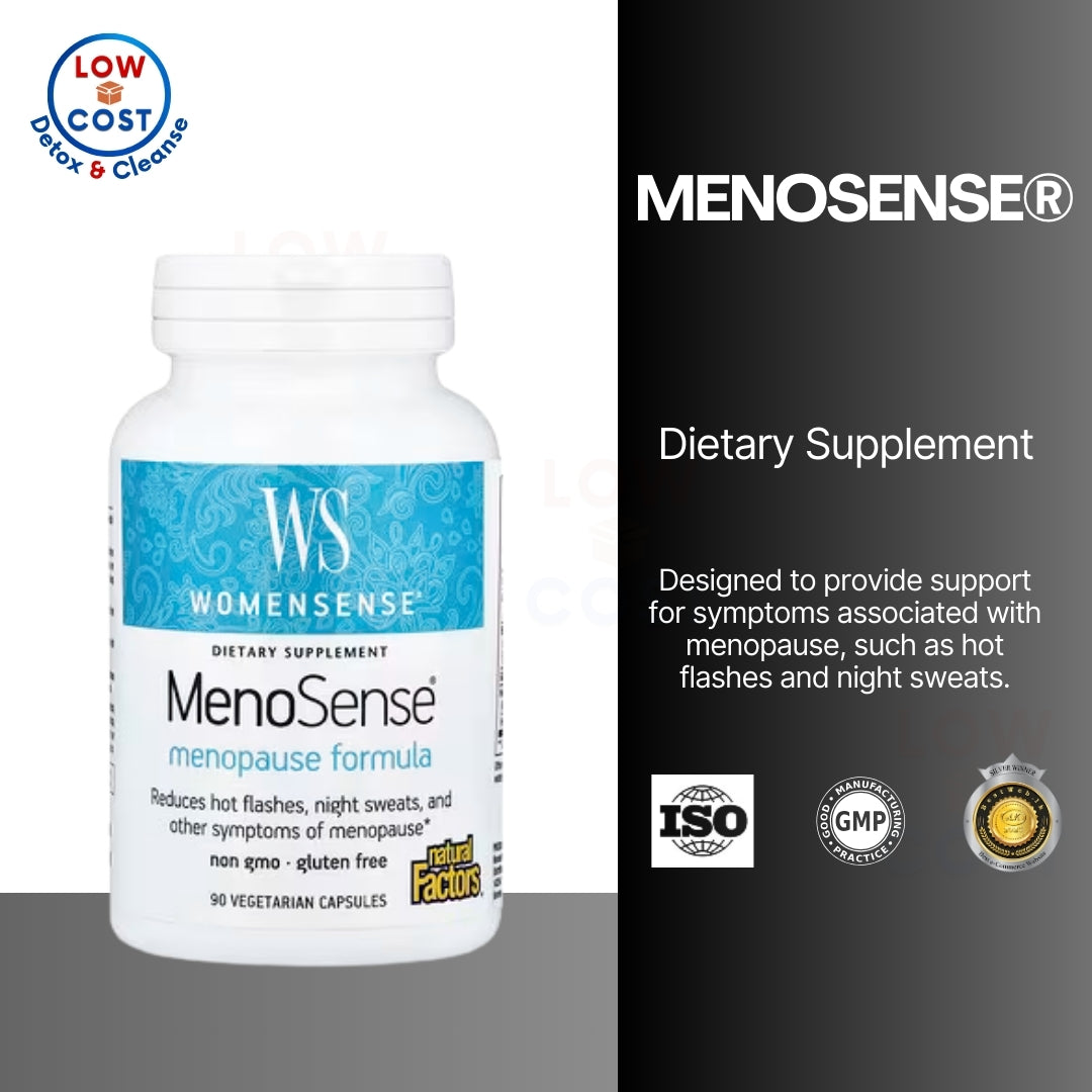 LowCostPH | Natural Factors, WomenSense, MenoSense, Menopause Formula, 90 Vegetarian Capsules