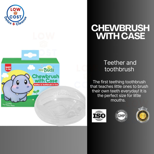 LowCostPH | Tiny Buds Chewbrush with Case made with super-soft BPA-free silicone .