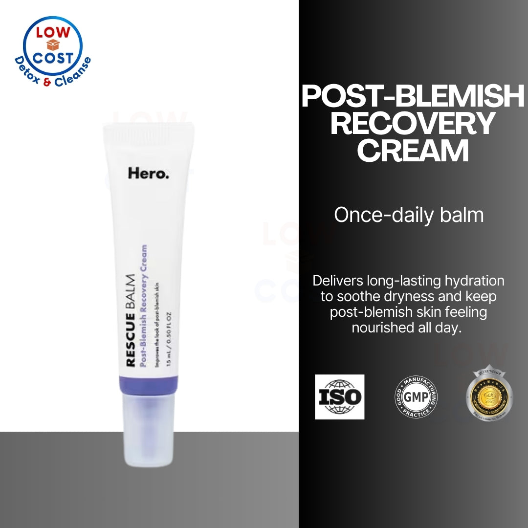 LowCostPH | Hero Cosmetics, Rescue Balm, Post Blemish Recovery Cream, 0.507 fl oz (15 ml)