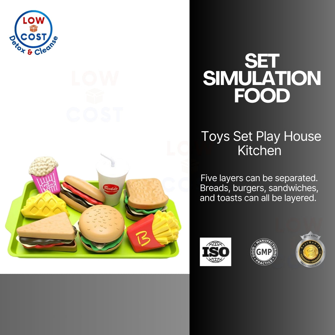 LowCostPH | play house mini hamburger and fries set simulation food