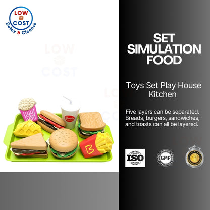 LowCostPH | play house mini hamburger and fries set simulation food