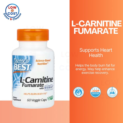 LowCostPH | Doctor's Best L-Carnitine Fumarate with Biosint Carnitines Fitness Capsules Supplements