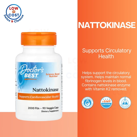 LowCostPH | Doctors Best, Nattokinase, 2,000 FUs, Natto-Serra, Serrapeptase Dietary Supplements.