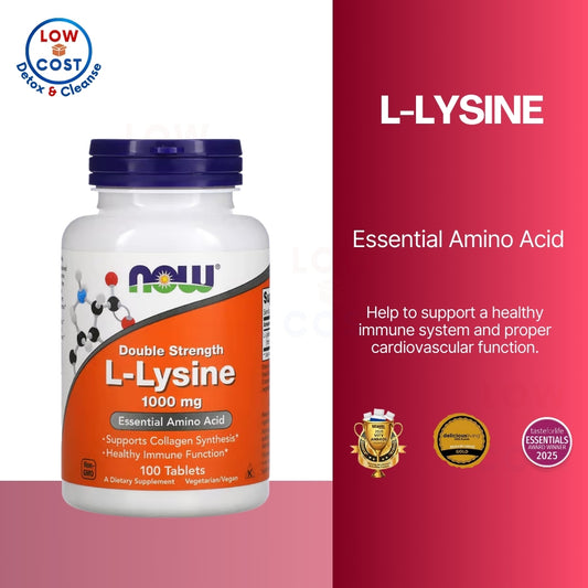 LowCostPh | NOW Foods, Double Strength L-Lysine, 1,000 mg, | 500mg Tablets and Powder