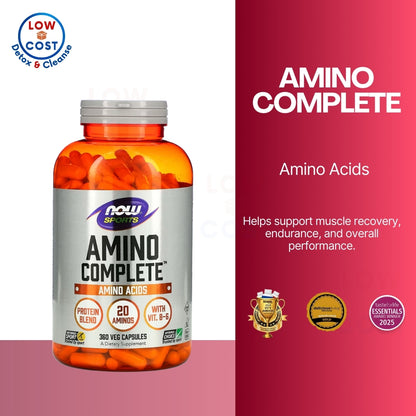 LowCostPH | Now foods, Sports, Amino Complete, 360 Veg Capsules, Pre & Post Workout Recovery