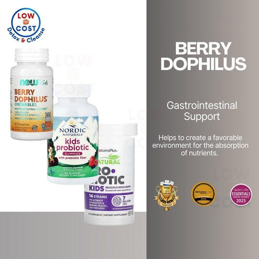 LowCostPH | NOW Foods, Berry Dophilus, Kids, 2 Billion CFU, Extra Strength Berry Dophilus, Chewables