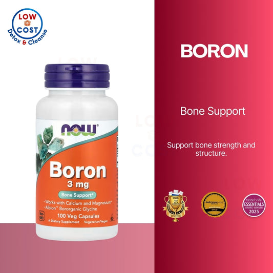 LowCostPH | NOW Foods, Boron, 3 mg, 100 Veg Capsules ( Bone Support & Enhances Cognitive Function )