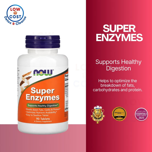 LowCostPH | NOW Foods, Super Enzymes, 90 Tablets ( Supports Healthy Digestion & Breaks Down Fats )
