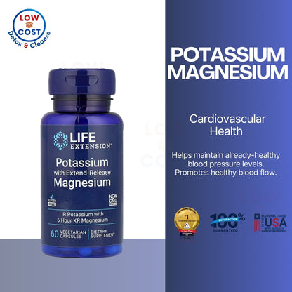 LowCostPH| Life Extension Potassium w/ Extend-Release Magnesium Heart supplement for blood Pressure