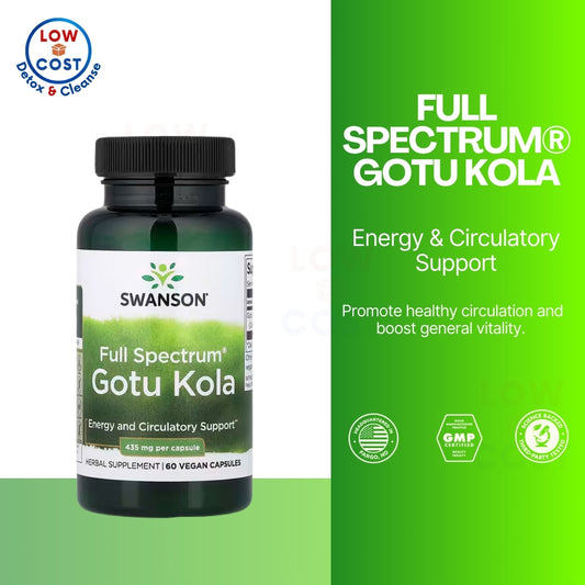 LowCostPH | Swanson, Full Spectrum Gotu Kola, 435 mg, Turmeric, Astragalus & Gotu Kola Complex,