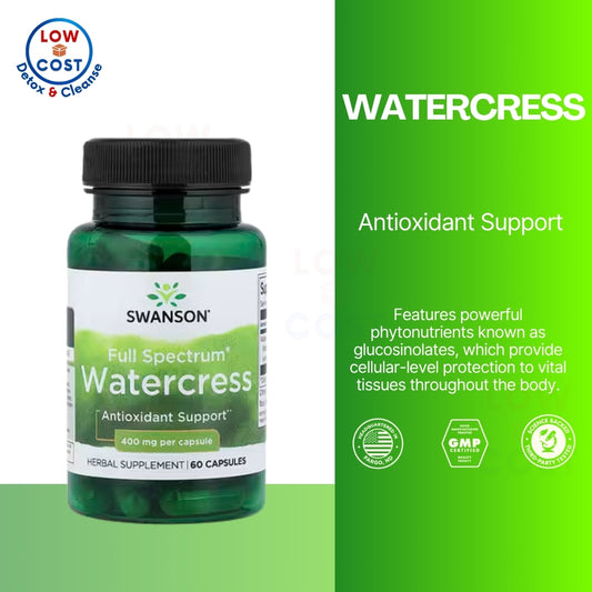 LowCostPH | Swanson, Full Spectrum® Watercress, 400 mg, 60 Capsules Antioxidant Support