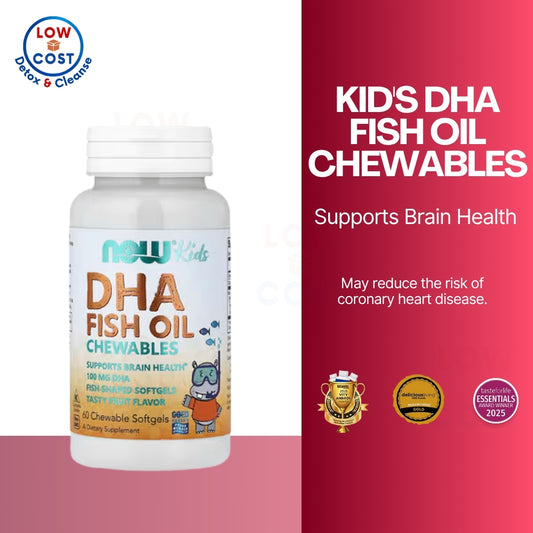 LowCostPH | NOW Foods, Kid's DHA Fish Oil Chewables, Tasty Fruit, Supports Brain Health