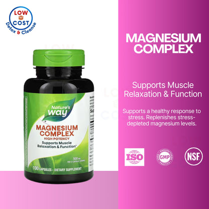 LowCostPH | Nature's Way, Magnesium Complex ( Supports Muscle Relaxation, Promotes Heart and Nerve Function )