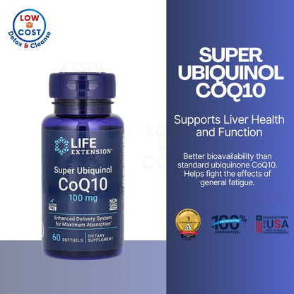 LowCostPH| Life Extension, Super Ubiquinol CoQ10, 100 mg, 60 Softgels