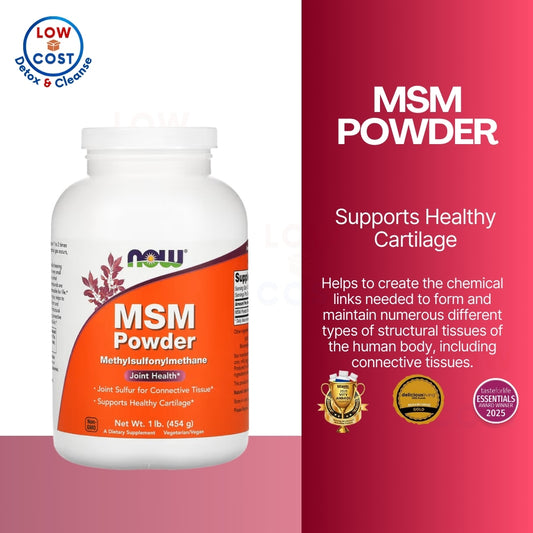 LowCost PH| NOW Foods, MSM Powder, 1 lb (454 g) (Methylsulfonylmethane) Supports Healthy Cartilage